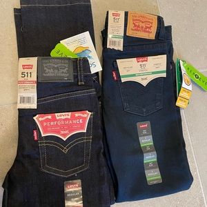 Brand NWT 511 Levi’s Boys Jeans 2-pk size 7 Regular